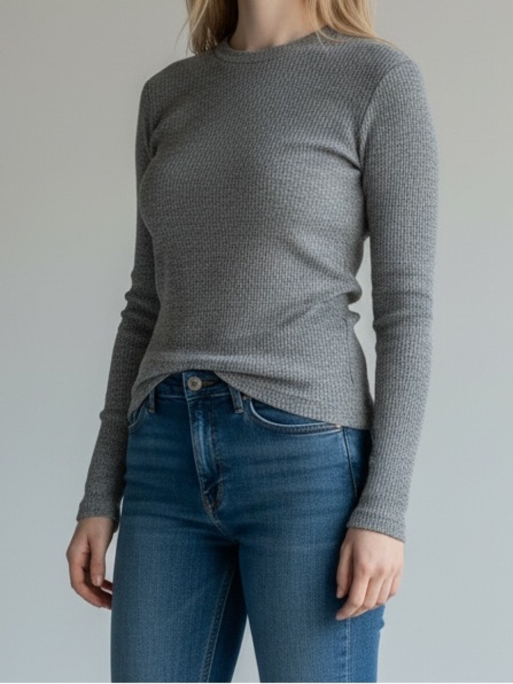NWOT Agolde Delphi slim tee grey small